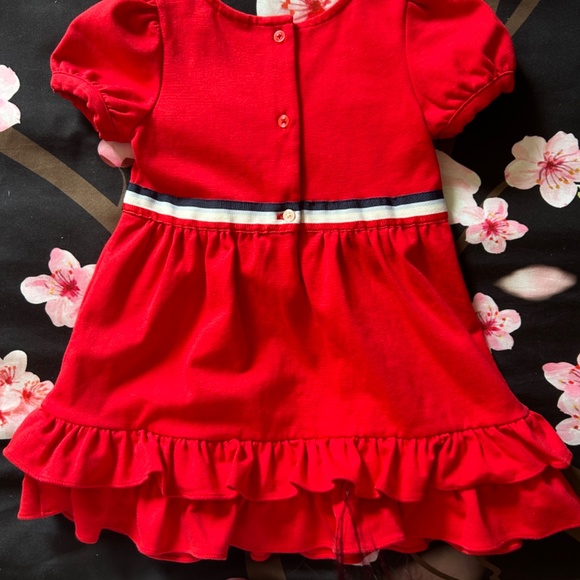 Janie and Jack baby girl red ruffle day dress 18-24 mos - Picture 4 of 6